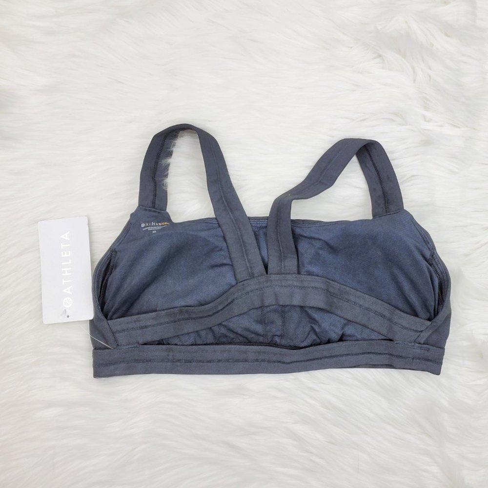 NWT Athleta Black Shakti Garment Wash Sports Bra - Picture 6 of 8